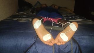 Foot Torture - Male Feet Tied and Electrified